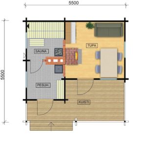 Saunamökki Rantaleinikki 5 - 6 pohja